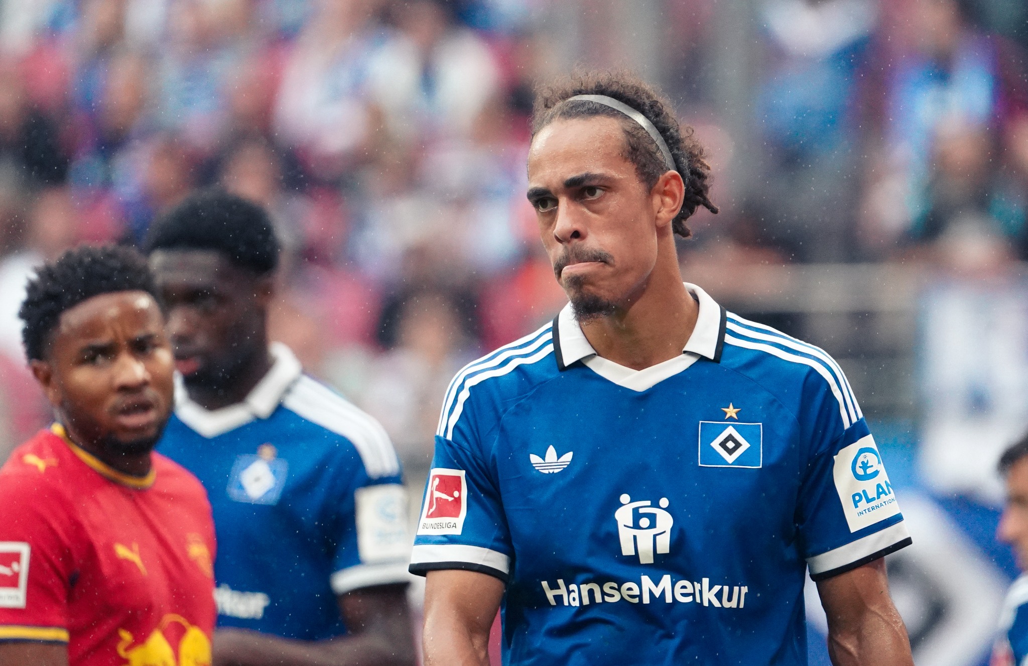 Editorial portrait of a Hamburger SV player during the Bundesliga match against RB Leipzig in Leipzig.